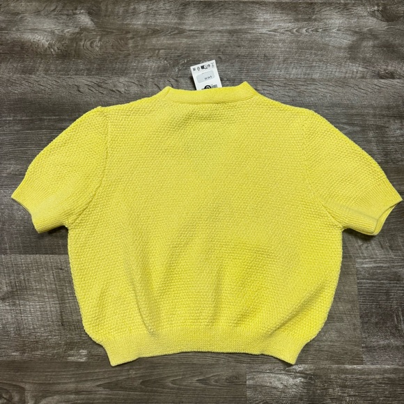 Zara Yellow Starfish Button Cardigan Size Large NWT - Picture 8 of 8